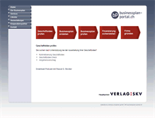 Tablet Screenshot of businessplan-portal.ch